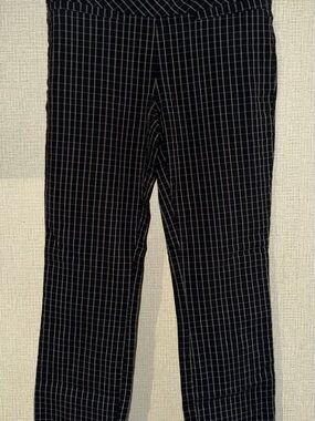 Leighton Women’s Black & White Plaid Dress Pant Legging - Elastic Waist - Size S